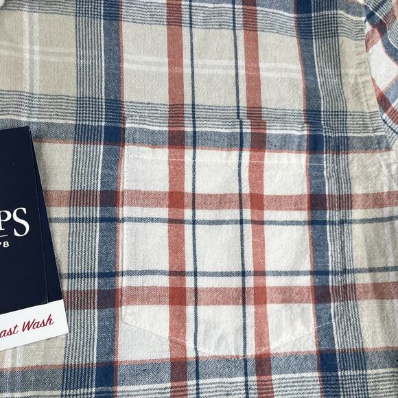 Chaps Seacoast Wash Shirt Large Colorful Plaid Button Up Short Sleeve New NWT - Picture 3 of 10